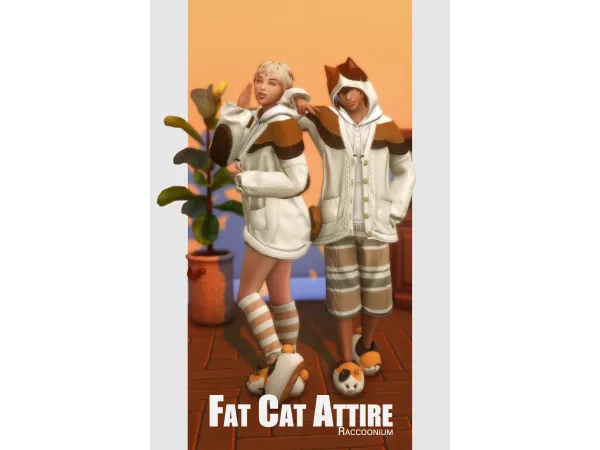 Maxis Match Fat cat attire by Raccoonium - The Sims 4 Custom Content