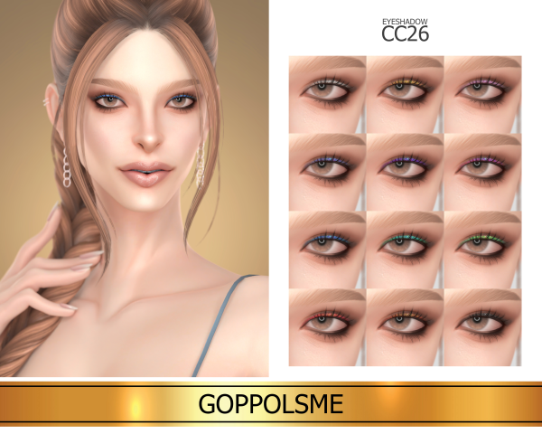 Alpha GPME GOLD Eyeshadow 26 by simsfinds - The Sims 4 Custom Content