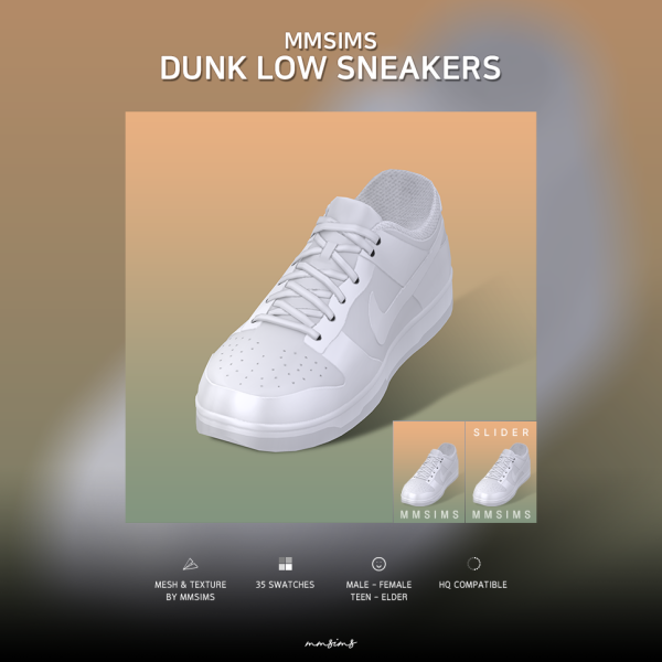 Alpha MMSIMS Dunk Low Sneakers by simsfinds - The Sims 4 Custom Content