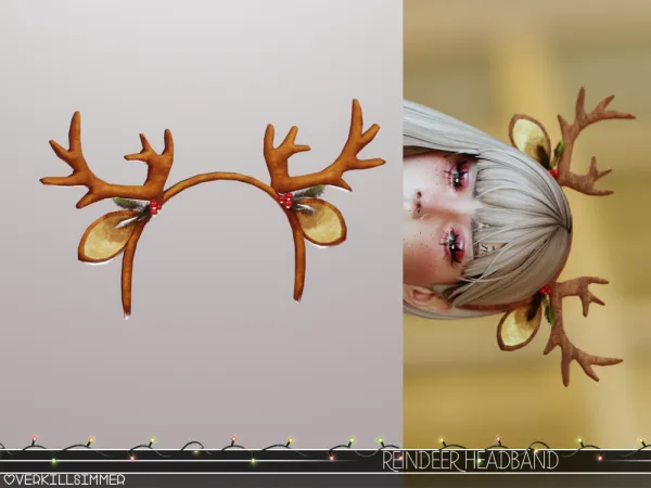 Alpha Reindeer headband - The Sims 4 Custom Content