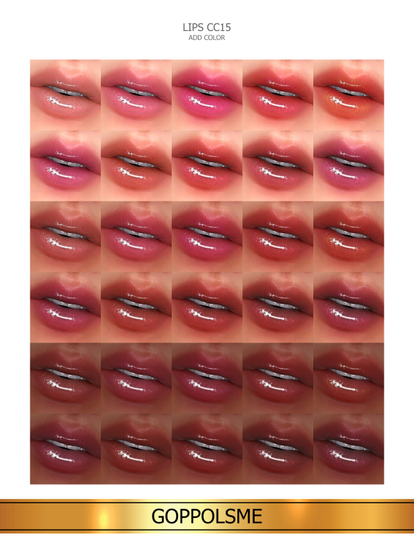 Alpha GPME GOLD Lips CC15 Add Color by simsfinds - The Sims 4 Custom Content
