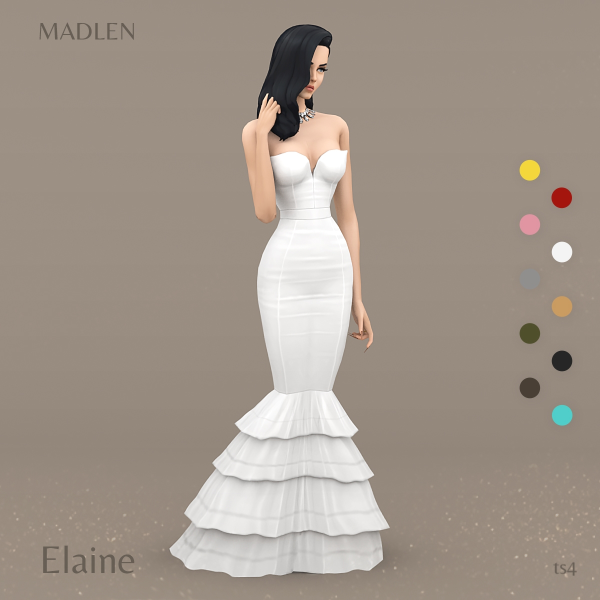 Maxis Match Elaine Dress by madlensims - The Sims 4 Custom Content