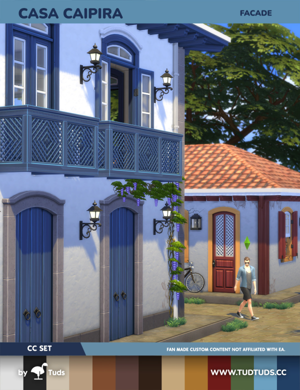 Maxis Match DOWNLOAD Casa Caipira Facade by simsfinds - The Sims 4 Custom Content