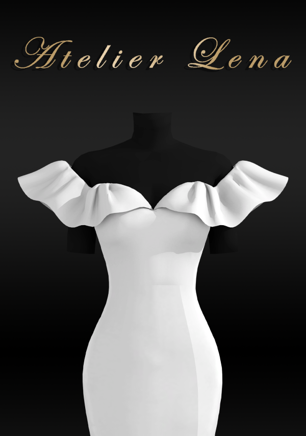 Alpha [Atelier Lena] Heart top Slim Dress Set by simsfinds - The Sims 4 Custom Content