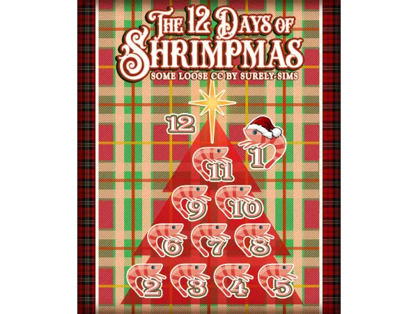 Maxis Match The 12 Days of Shrimpmas 2022 Sims by Surely - The Sims 4 Custom Content