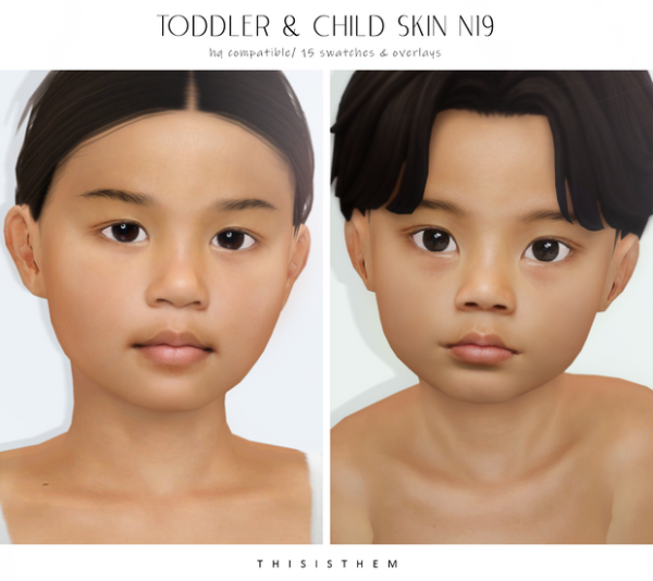 Alpha ToddlerChild Skin N19 Sim by thisisthem - The Sims 4 Custom Content