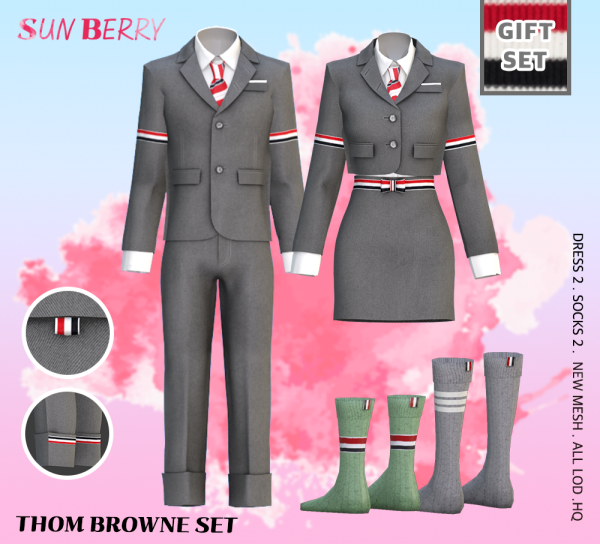Alpha [SUNBERRY] GIFT THOM BRO SET 2265 by simsfinds - The Sims 4 Custom Content