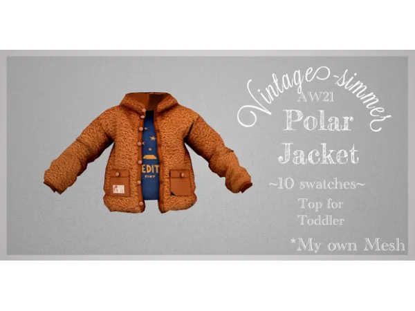 Alpha Polar Jacket by Vintage Simmer - The Sims 4 Custom Content