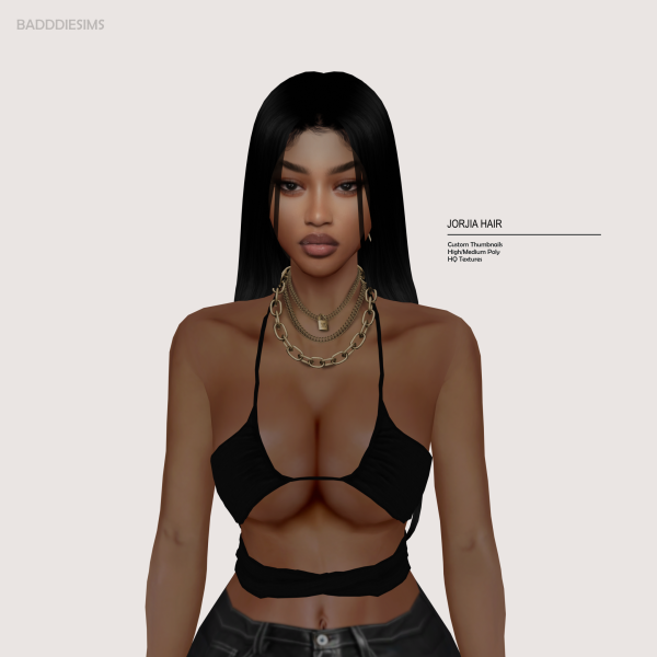 Maxis Match JORJIA HAIR by simsfinds - The Sims 4 Custom Content