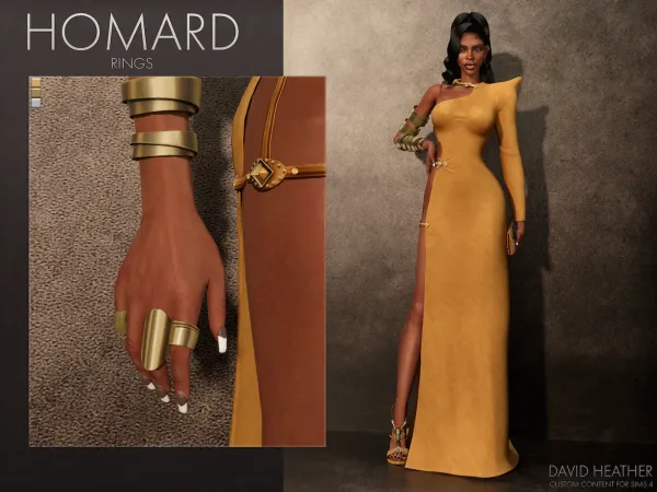 Alpha DH Homard Rings by bergdorfsims - The Sims 4 Custom Content