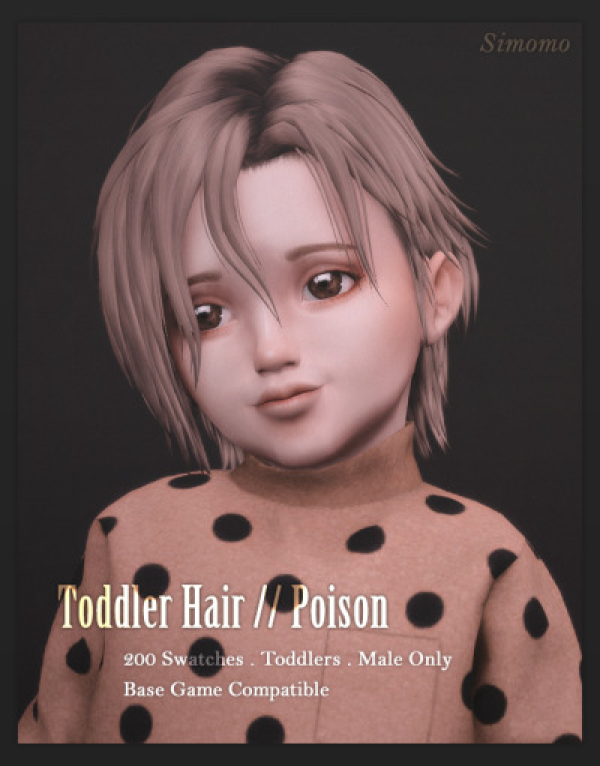 Maxis Match Poison Hair [Toddler Conversion] by simsfinds - The Sims 4 Custom Content