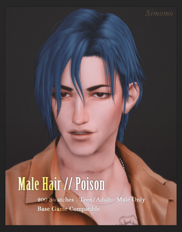 Maxis Match Poison Hair by simsfinds - The Sims 4 Custom Content