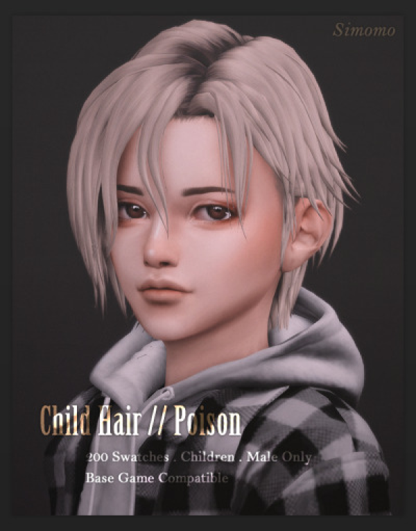 Maxis Match Poison Hair [Child Conversion] by simsfinds - The Sims 4 Custom Content