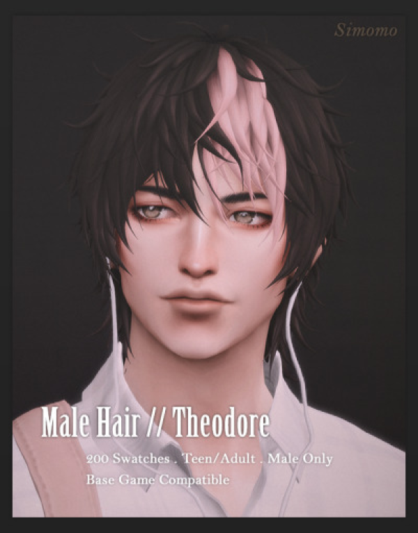 Maxis Match Theodore Hair by simsfinds - The Sims 4 Custom Content