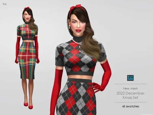 Alpha 2023 Collection 1 Two Part Set by simsfinds - The Sims 4 Custom Content