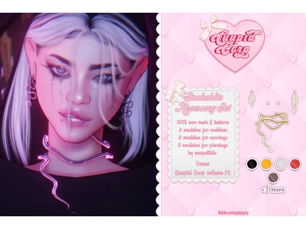 Alpha cuupid corp snakebite accessory set by missme12 - The Sims 4 Custom Content