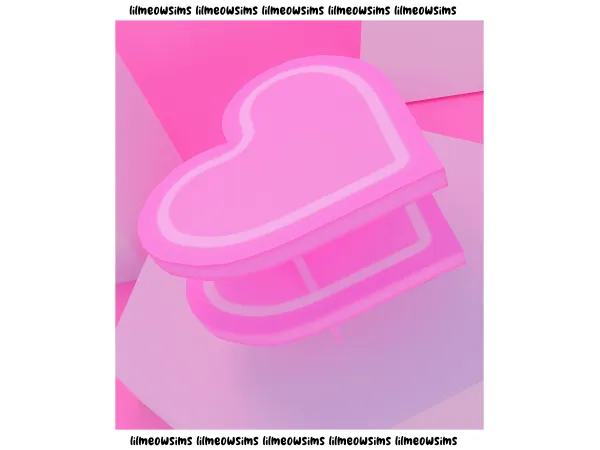 Mix Heart Table by lilmeowsims - The Sims 4 Custom Content