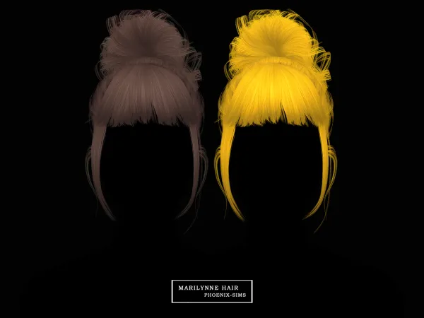 Alpha Marilynne Hair by phoenixsims4 - The Sims 4 Custom Content