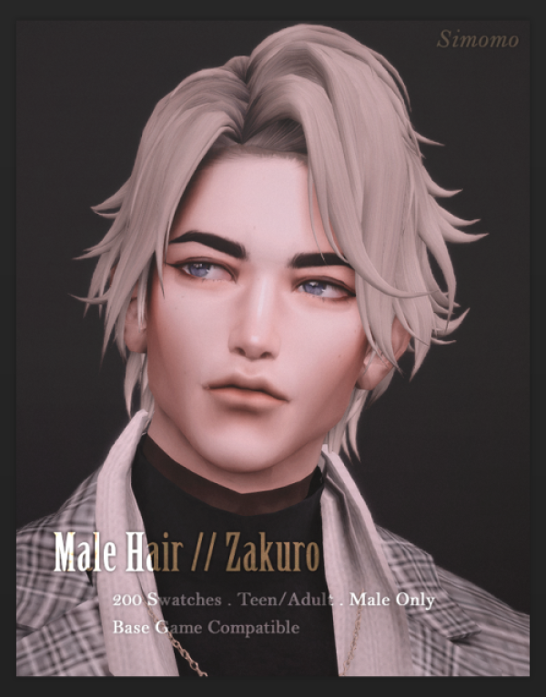 Maxis Match Zakuro Hair by simsfinds - The Sims 4 Custom Content