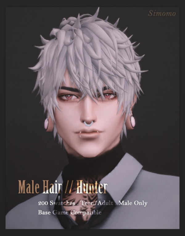 Maxis Match Hunter Hair by simsfinds - The Sims 4 Custom Content