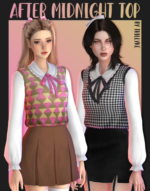 Maxis Match After Midnight Top by simsfinds - The Sims 4 Custom Content