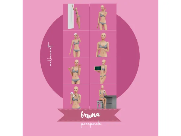 Mix Bruna Posepack - The Sims 4 Custom Content