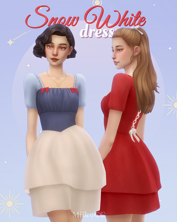 Maxis Match Snow White dress by simsfinds - The Sims 4 Custom Content