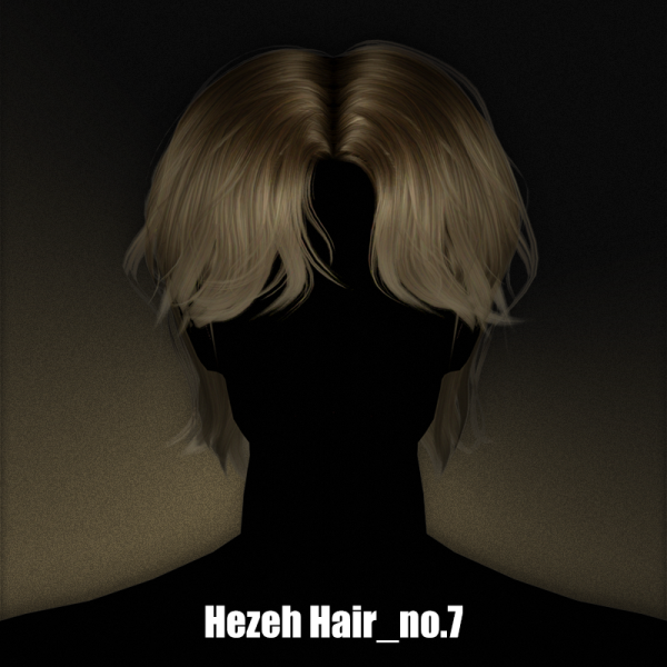 Alpha [Hezeh] Hair_No7 by hezeh - The Sims 4 Custom Content