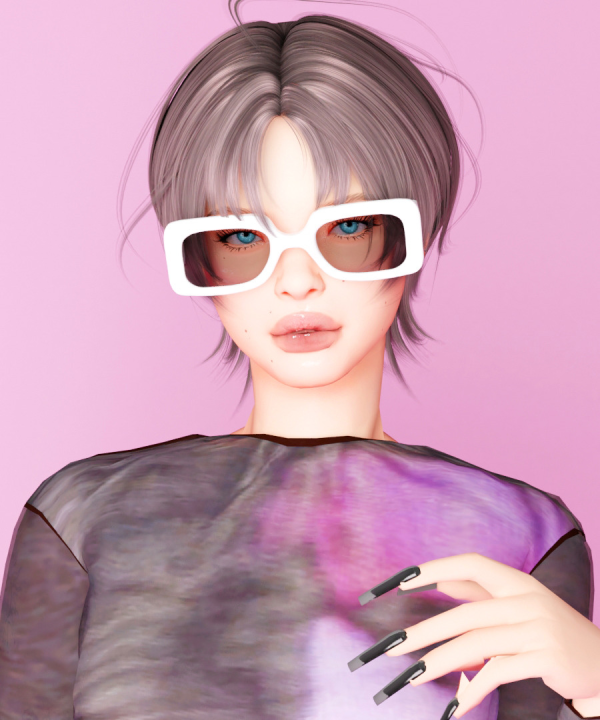 Mix [TINA SIMS] SILVER RING SUNGLASSES by simsfinds - The Sims 4 Custom Content