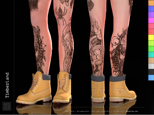 Alpha Timberland Shoes by simsfinds - The Sims 4 Custom Content