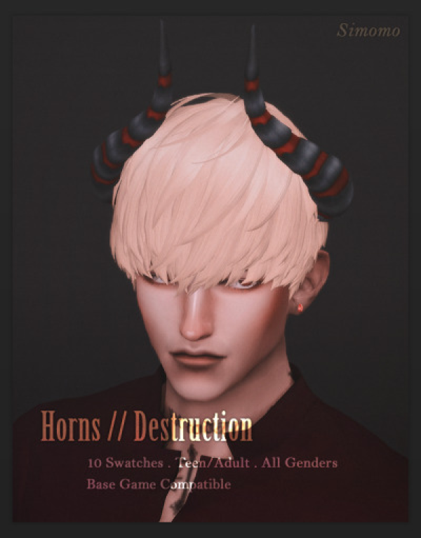 Maxis Match Destruction Horns by simsfinds - The Sims 4 Custom Content