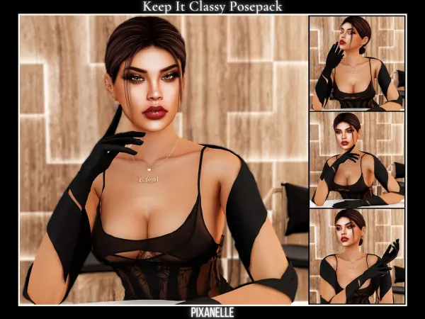Alpha Pixanelle Keep It Classy Posepack by pixanelle - The Sims 4 Custom Content