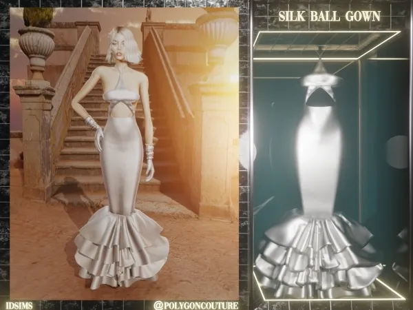 Alpha Silk Ball Gown Dress - The Sims 4 Custom Content