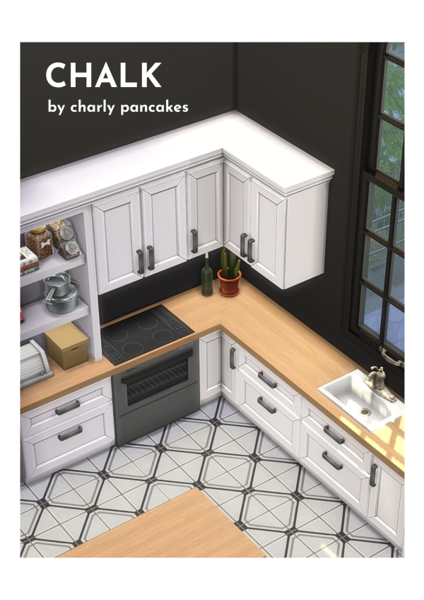 Maxis Match chalk kitchen set download by simsfinds - The Sims 4 Custom Content