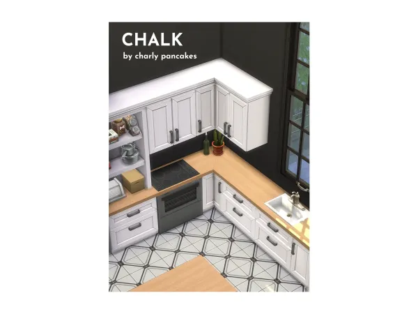 Maxis Match chalk kitchen set download by Charly Pancakes - The Sims 4 Custom Content