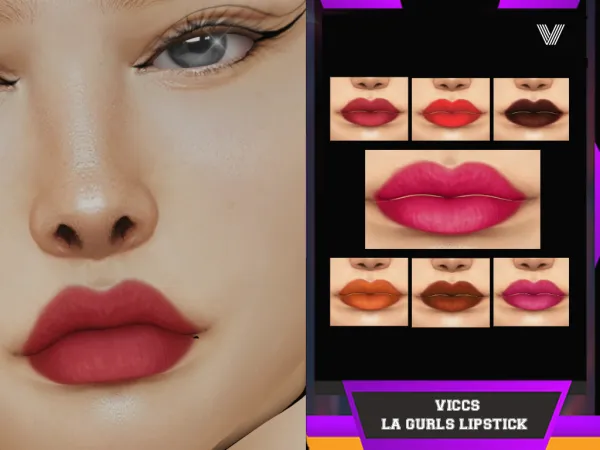 Alpha VICCS_ LA GURLS LIPSTICK (TEEN ELDER) - The Sims 4 Custom Content