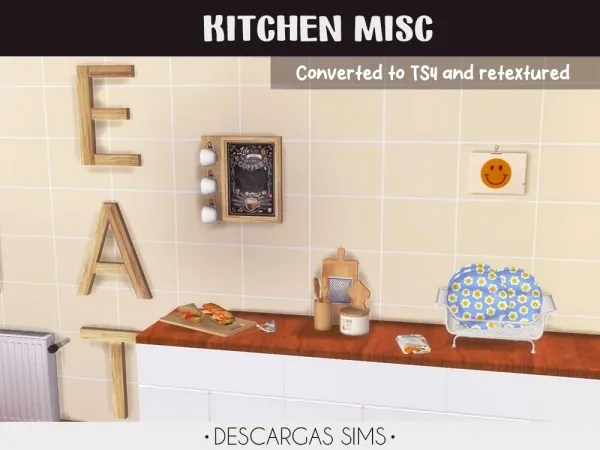 Alpha Kitchen Misc by descargassims - The Sims 4 Custom Content