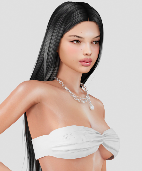 Alpha [TINA SIMS] Pear Mix Necklace by simsfinds - The Sims 4 Custom Content