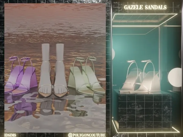 Alpha Gazele Sandals - The Sims 4 Custom Content