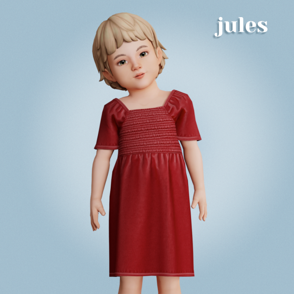 Alpha Jules dress by amelylina - The Sims 4 custom content