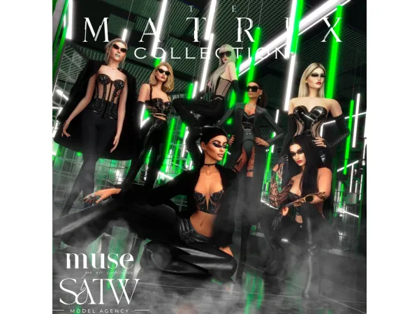 Alpha The Matrix collection by Muse Corsets - The Sims 4 Custom Content