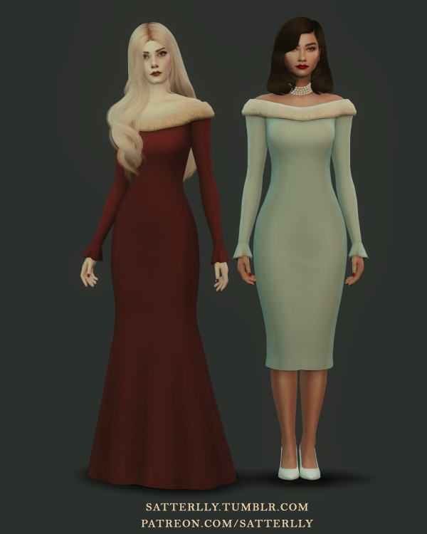 Maxis Match Dress Nicole by simsfinds - The Sims 4 Custom Content