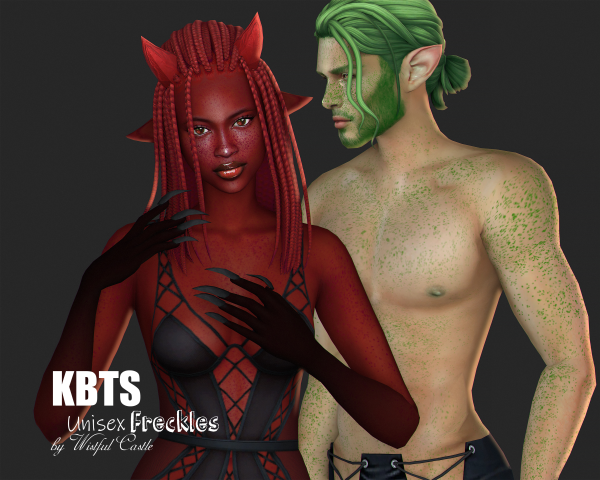 Mix KBTS Freckles (Unisex) by simsfinds - The Sims 4 Custom Content