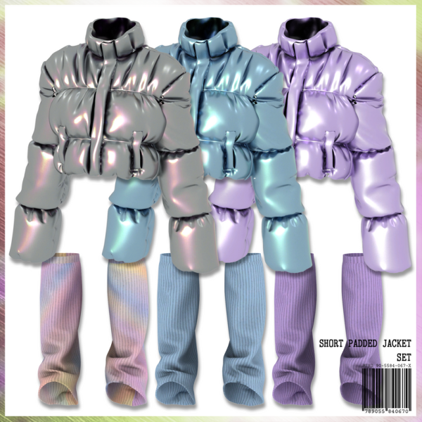 Alpha Short Padded Jacket Set by simsfinds - The Sims 4 Custom Content