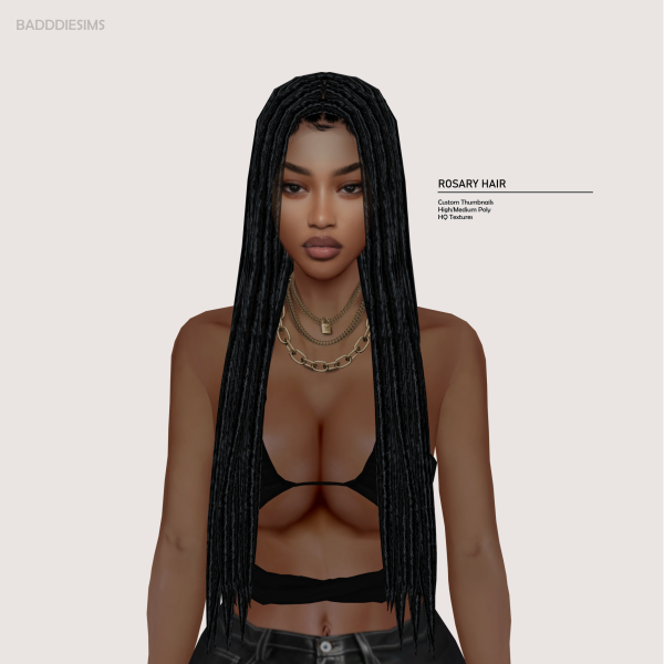 Maxis Match ROSARY HAIR [ LOCS ] by simsfinds - The Sims 4 Custom Content