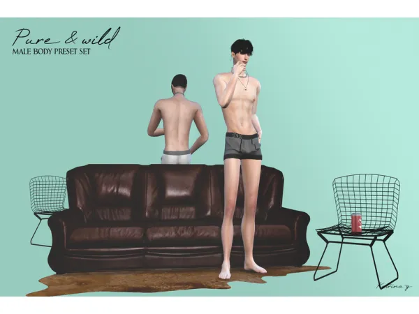Mix Pure wild male body preset set y by katrina-y - The Sims 4 Custom Content