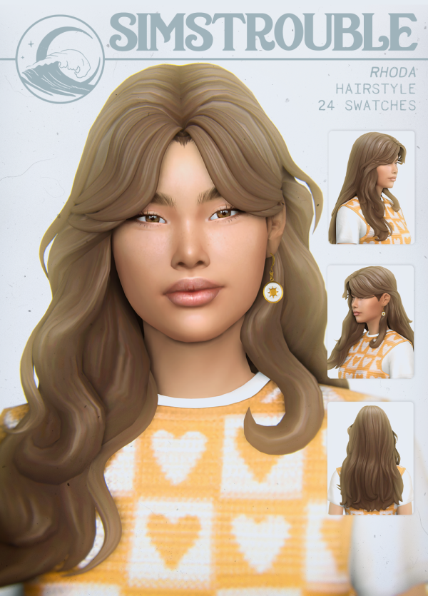 Maxis Match Rhoda Hairstyle by simsfinds - The Sims 4 Custom Content