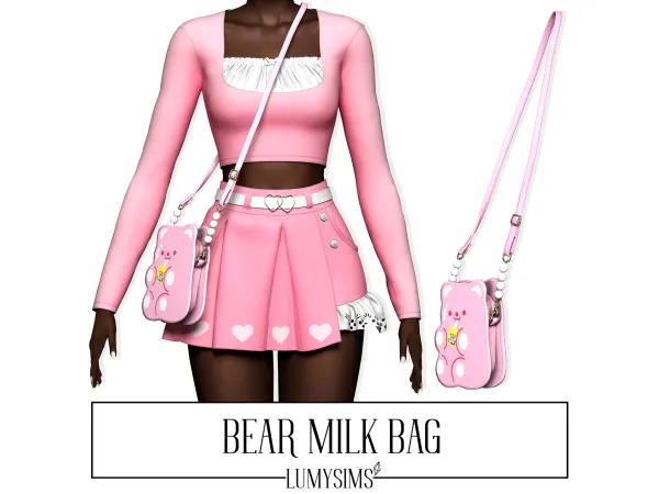 Alpha BEAR MILK BAG F - The Sims 4 Custom Content