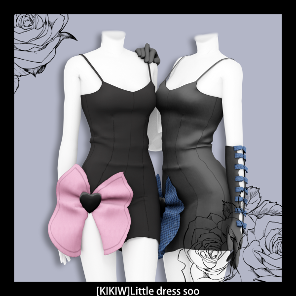 Alpha [KIKIW]Little dress soo by simsfinds - The Sims 4 Custom Content