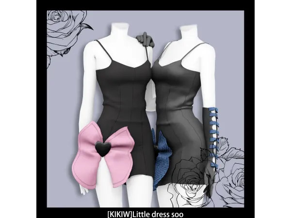 Alpha [KIKIW]Little dress soo by KIKIW - The Sims 4 Custom Content